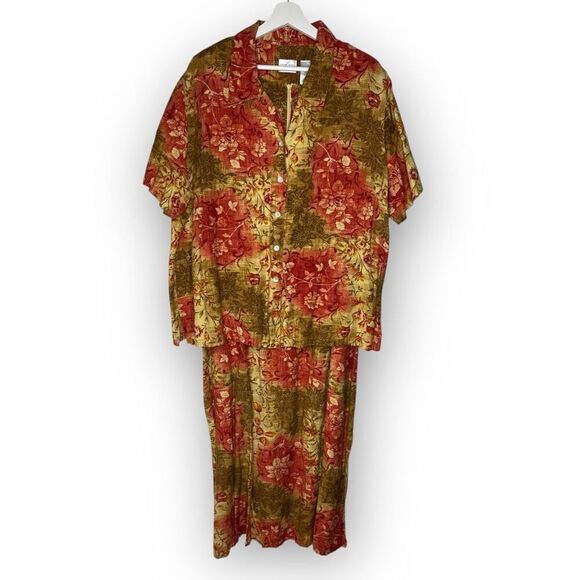 Emma James Dresses & Skirts - Emma James Liz Claiborne Dress Maxi Sleeveless & Top Linen Blend Plus Size 22W